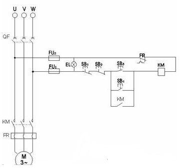 喜開(kāi)特電機(jī)圖解兩地控制電路